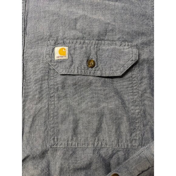 Carhartt Denim Relax Fit Button Down‎ (XL) - Picture 3 of 5